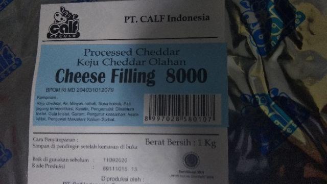[original 1 Kg] Calf Cheese Filling 8000 / Filling Keju Untuk Isian Kue, Roti Dll