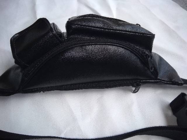 Waist bag pincang kulit