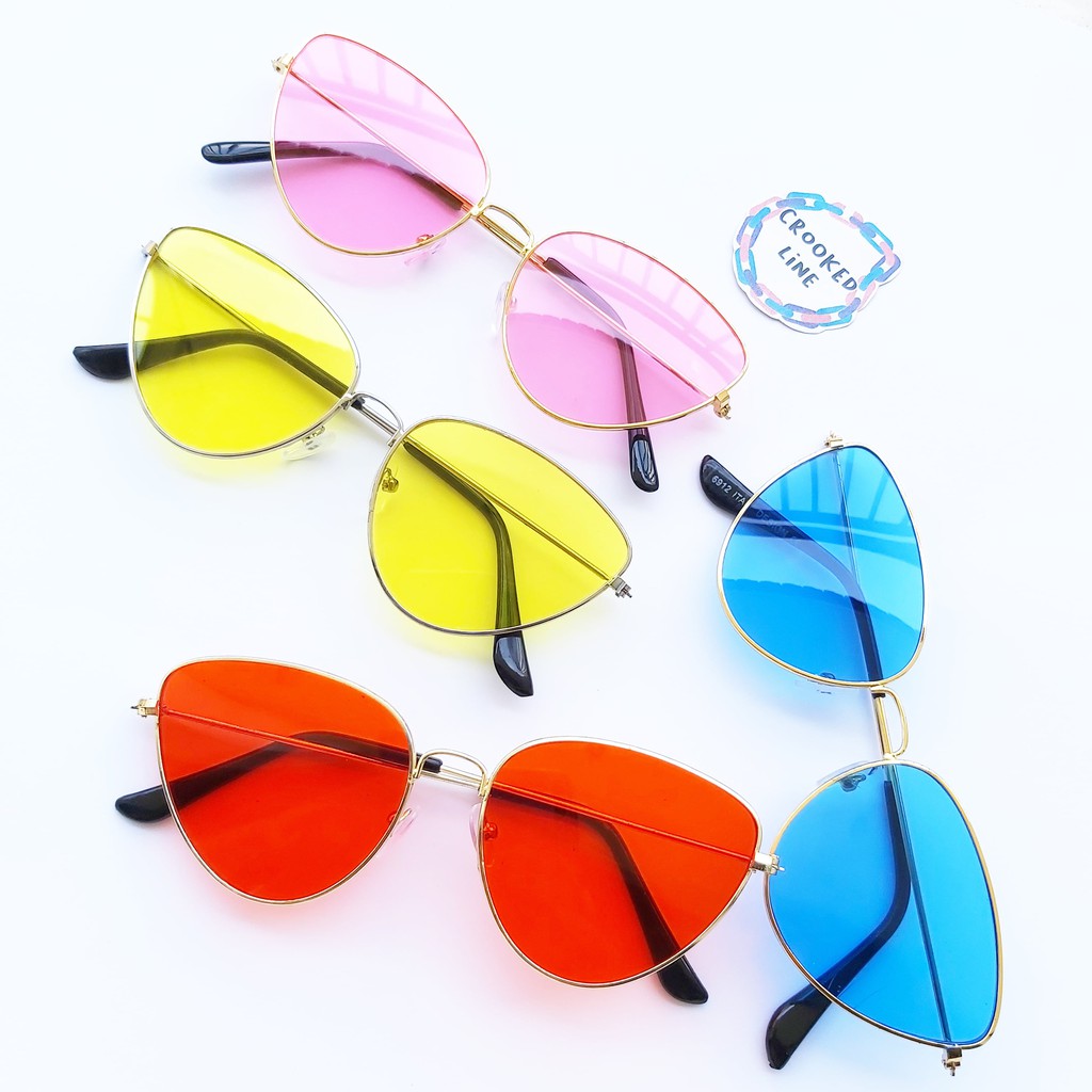 VENDITA GLASSES SUNNIES Y2K KACAMATA KACA MATA SUN GLASSES AESTHETIC CROOKED.LINE_