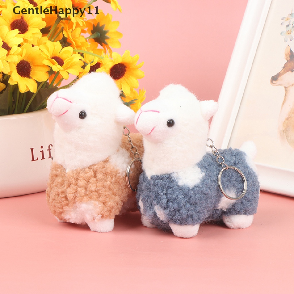 Gentlehappy 1pc Gantungan Kunci Boneka Alpaca Bahan Plush