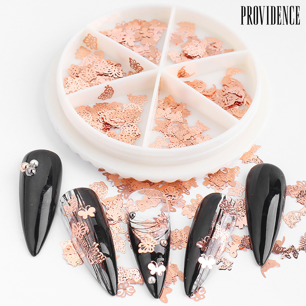 Providence Payet Metal Hollow 3d Dekorasi Nail Art / Manicure