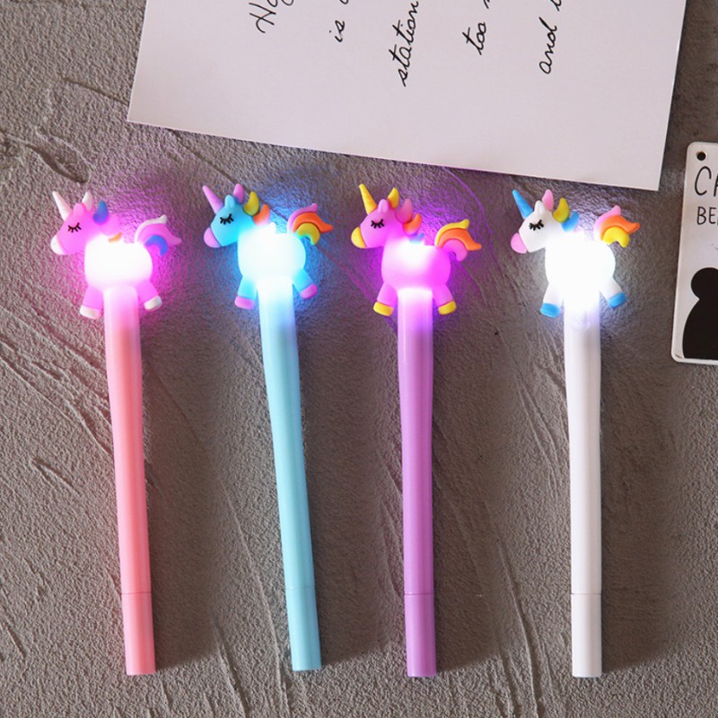 MoonLand COD Pena PONY LED Lucu LED Unicorn Pen Murah Produk Import 443