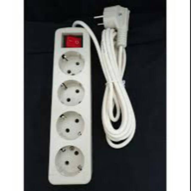 Stop kontak 4 lubang kabel 3 meter + switch on off Dexta