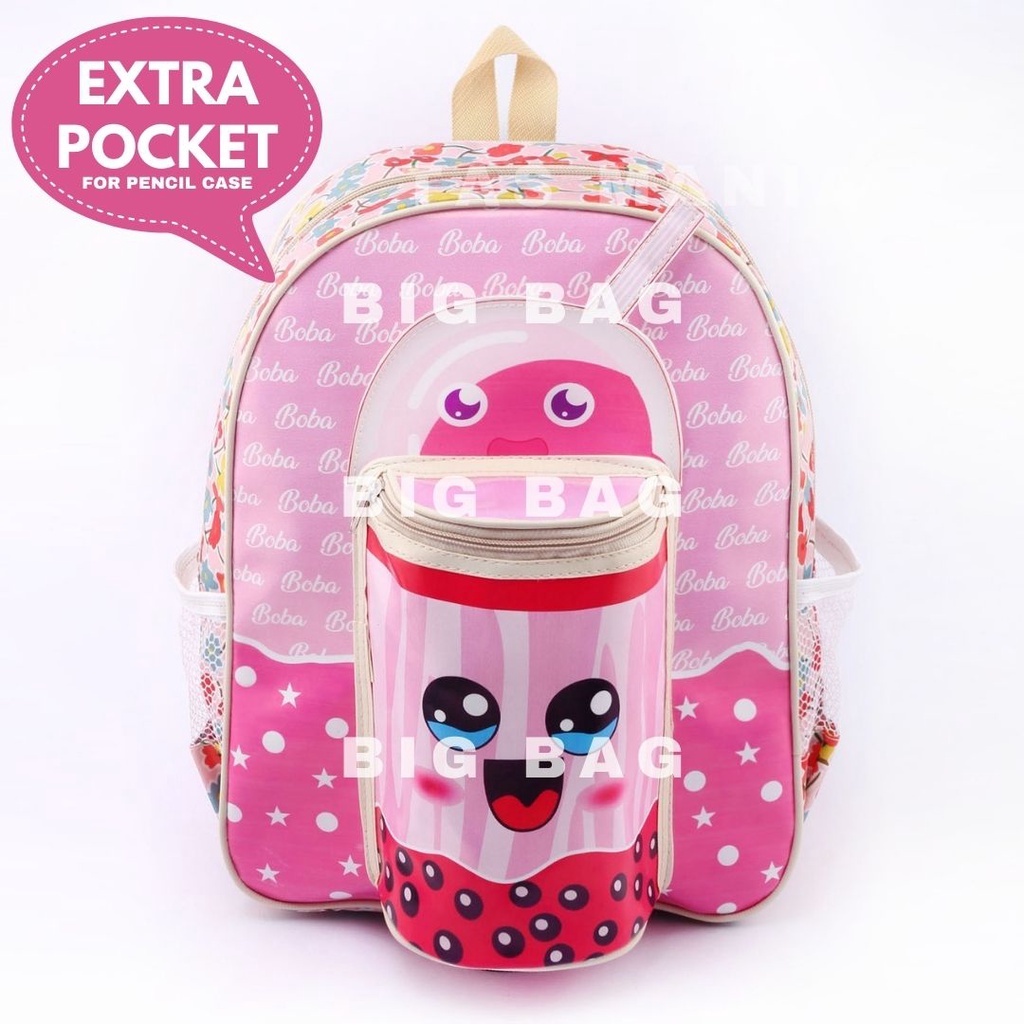 RTM - Tas Ransel Anak Perempuan Karakter BOBA - RANSEL BOBA EXTRA POCKET CUBE - TAS BOBBA - RANSEL BOBBA - TAS BOBA ANAK CEWE - Tas Sekolah Anak - Tas Anak Sekolah Tas Anak SD Tas Anak TK Promo Diskon Termurah Terlaris Terbaru Best Seller