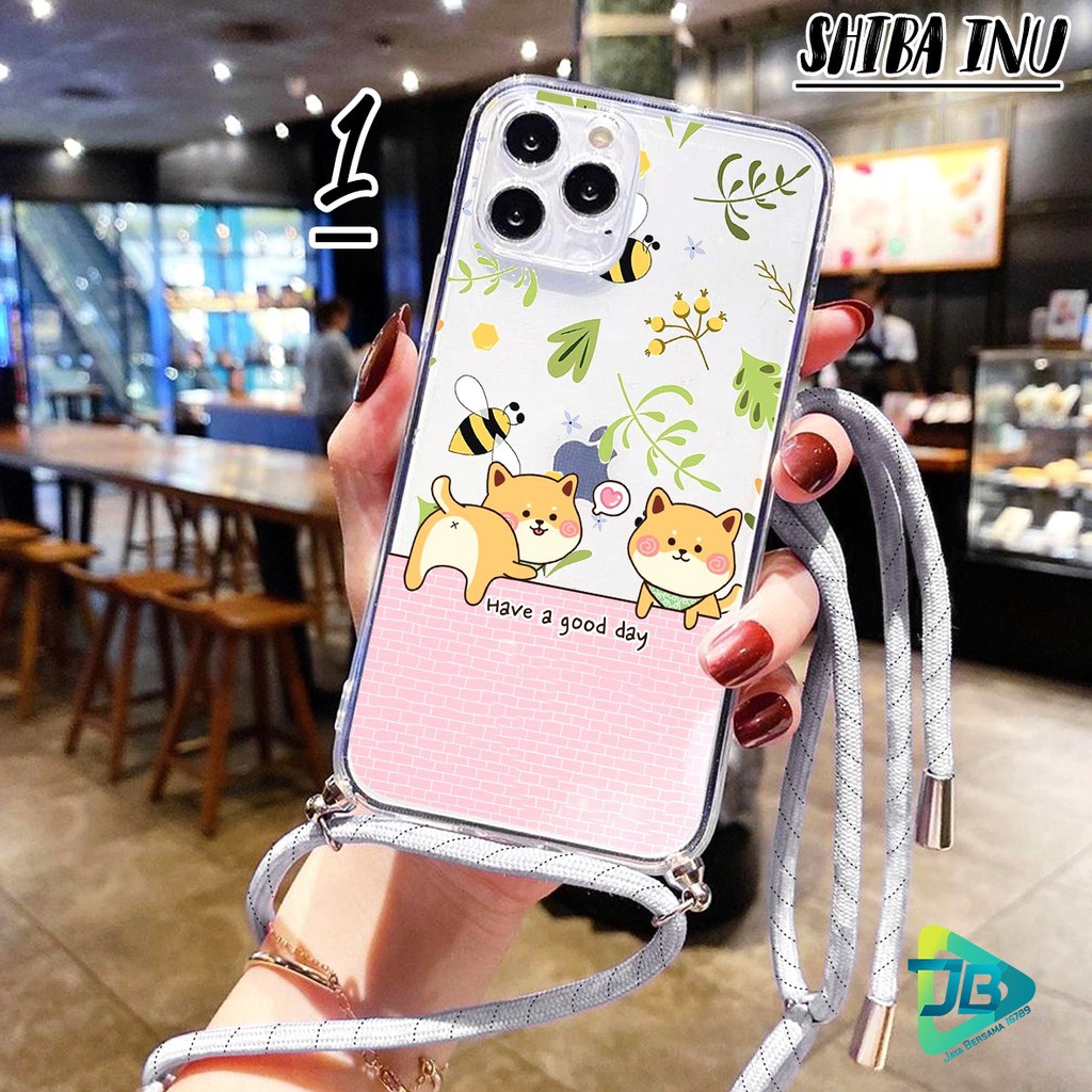 Softcase Slingcase Lanyard Bening SHIBA INU Xiaomi Redmi Note 5a 6 7 8 9 10x Poco X3 M3 Pro JB4528