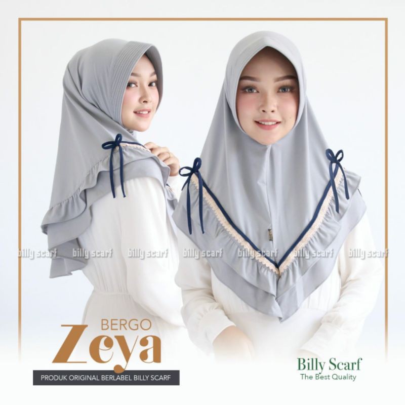 (ORIGINAL BILLY SCARFT) Hijab instan jersey ZEYA Bergo