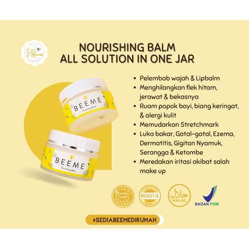 Beeme Nourishing Balm Skincare Ibu dan Anak Pembersih Menutrisi Kulit Anak Menjaga Kelembapan Wajah Bibir Atasi Masalah Kulit Kering Iritasi Alergi Memudarkan Bekas Luka Pada Muka Bayi Bpom Aman Bumil Bunsui