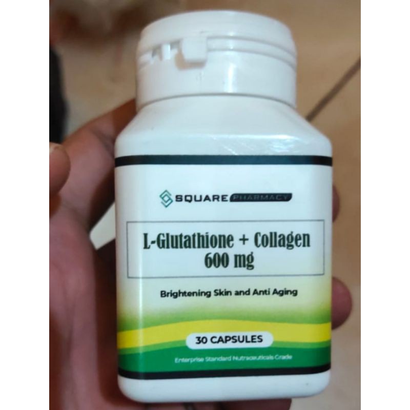 L Glutathione Kapsul 600mg + Collagen Asli Original