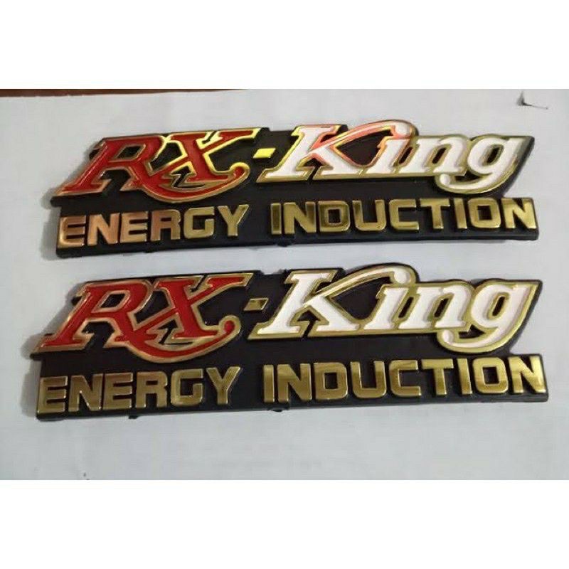 HARGA SEPASANG TUTUP AKI RX-KING / EMBLEM LOGO RX-KING 1 SET ISI 2