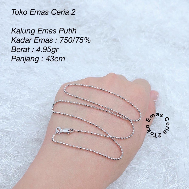 Kalung Emas Putih
