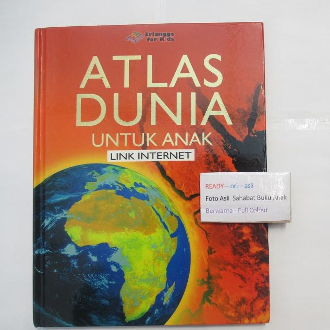 

[BISA COD] Buku Atlas Dunia Untuk Anak Hardcover 60 lembar Peta dengan Fakta