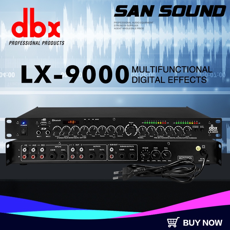 Efek Vokal DBX LX-9000 murah One-key anti-whistling DSP reverb effect Built-in Bluetooth 5-channel m