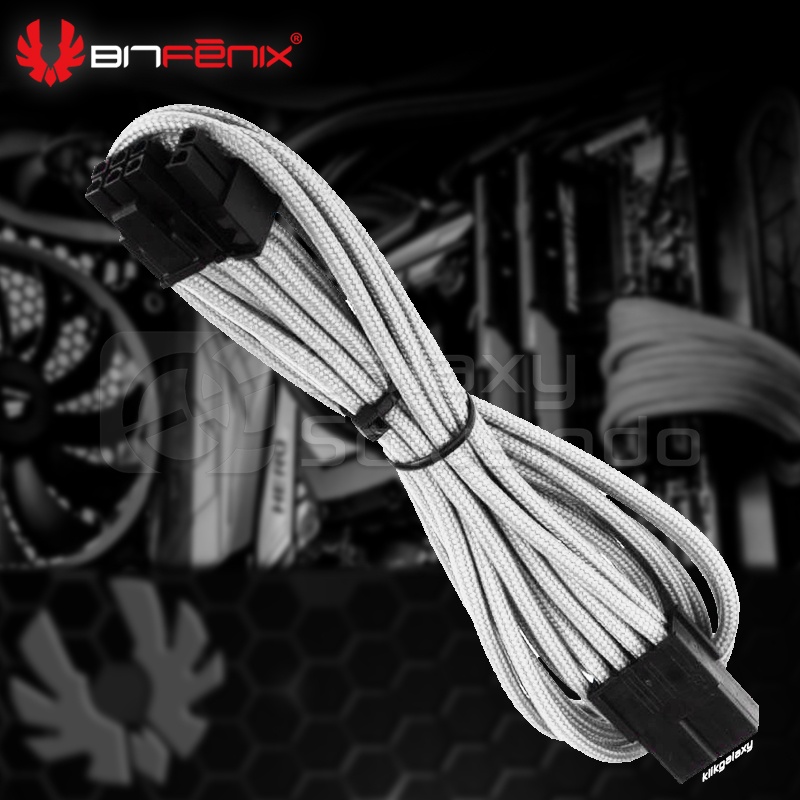 Bitfenix Alchemy PCiEx power 6+2 pin White - sleeved cable