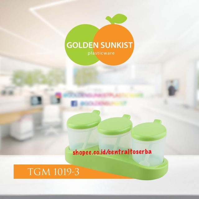 Tempat bumbu merica TGM 1019-3 Golden sunkist