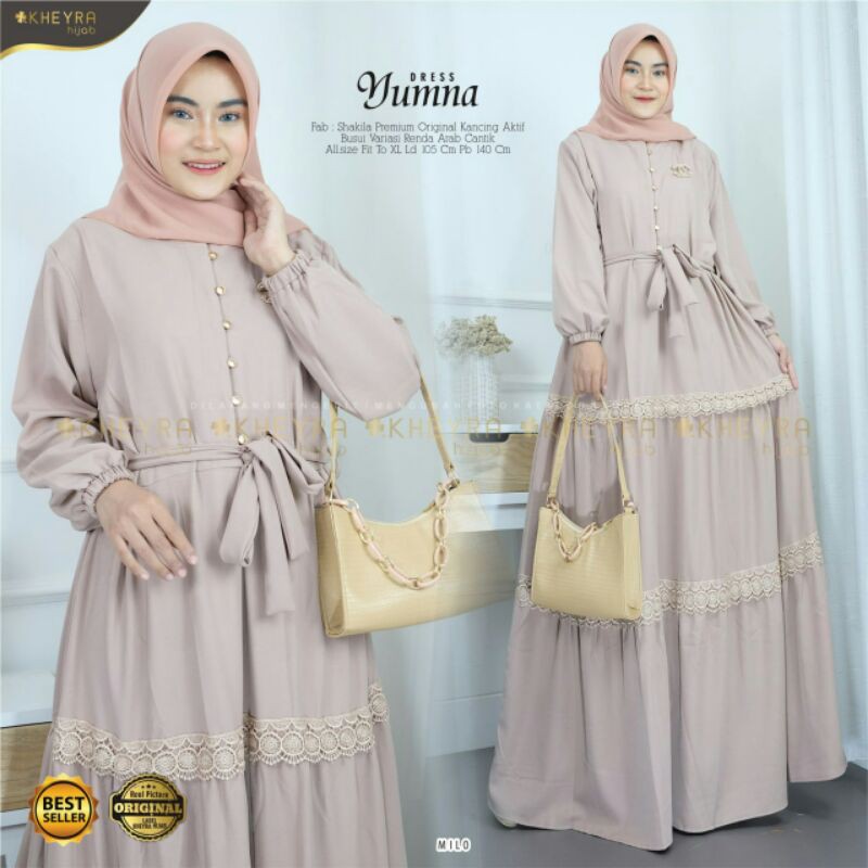 Yumna Dress By Kheyra || Dress Syari
