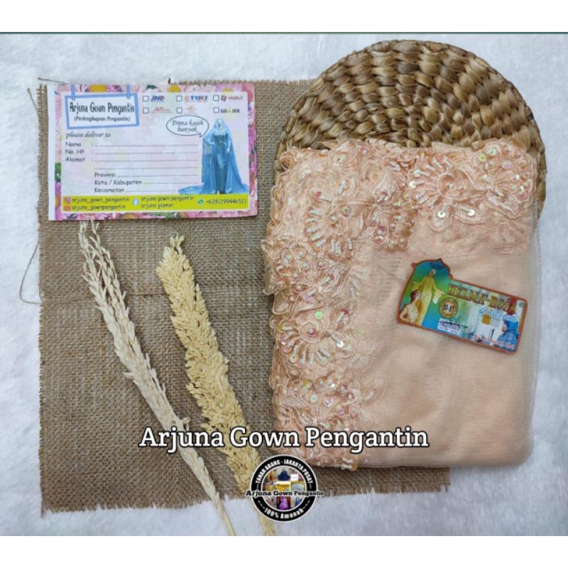 [TERMURAH] Selendang Bordir Payet || selendang akad || Selendang Pengantin Payet-Xalem Muda