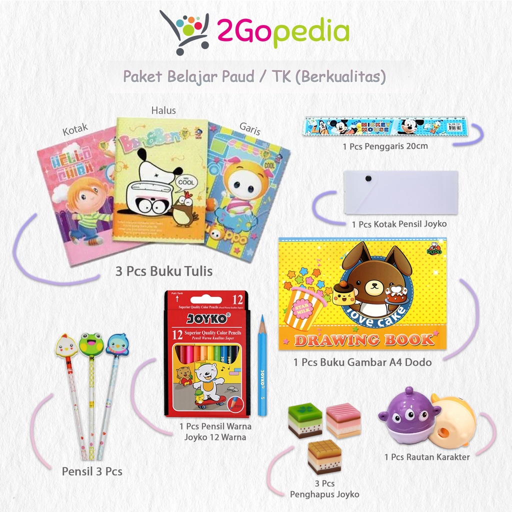 

Paket Alat Tulis Sekolah Paud/ TK Kualitas Bagus (Top Brand)