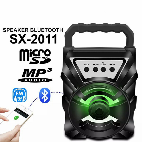 COD SPEAKER BLUETOOTH PROTABLE 3 INCH SX-2011 X-BASS//SPEAKER SALON AKIF SX-2011//SPEAKER MINI//SPEAEKER TENTENGAN