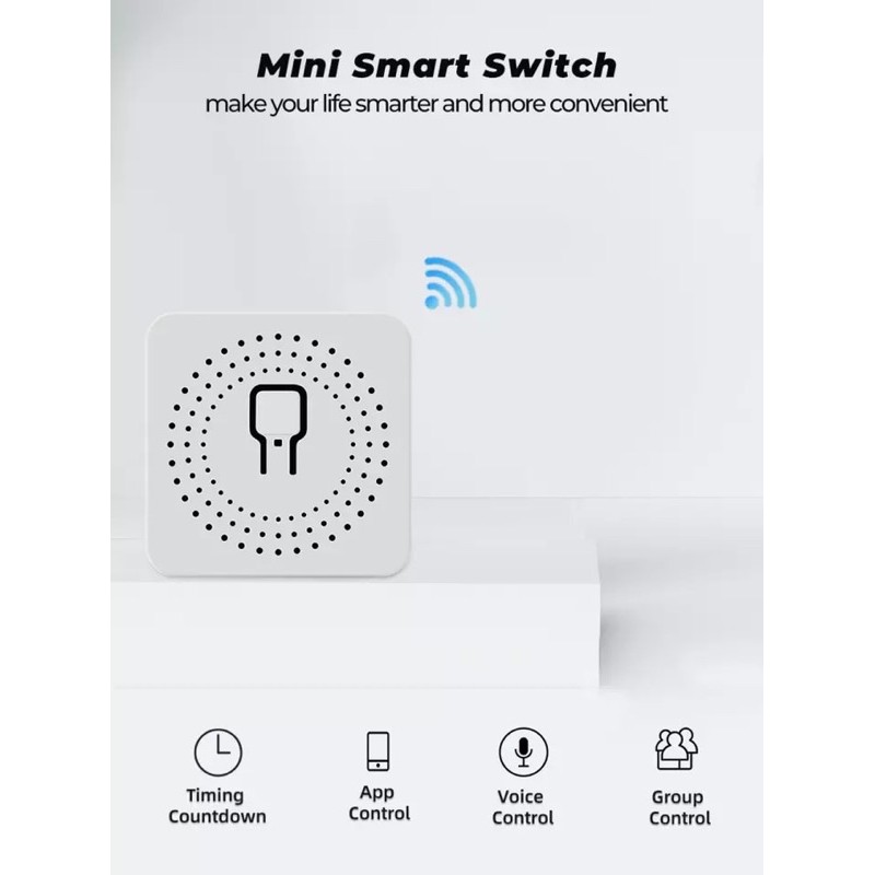 SMARTRUL Mini Two Way WiFi DIY Smart Switch Module 16A Saklar Pintar - White