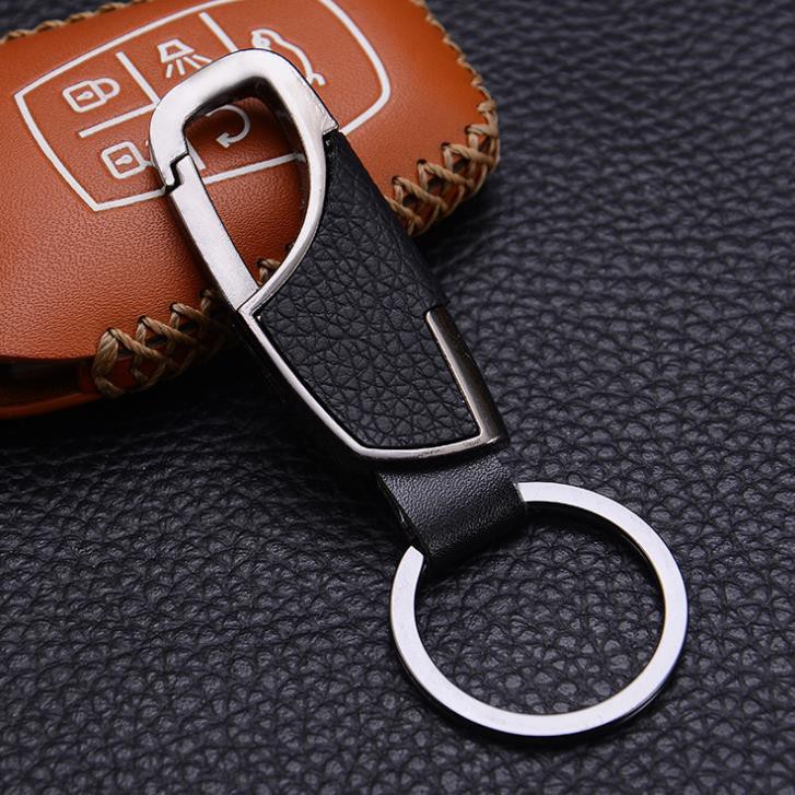 Kulit Logam Alloy Mobil Styling Car Keyring Keychain Gantungan Kunci Key Ring Aksesoris