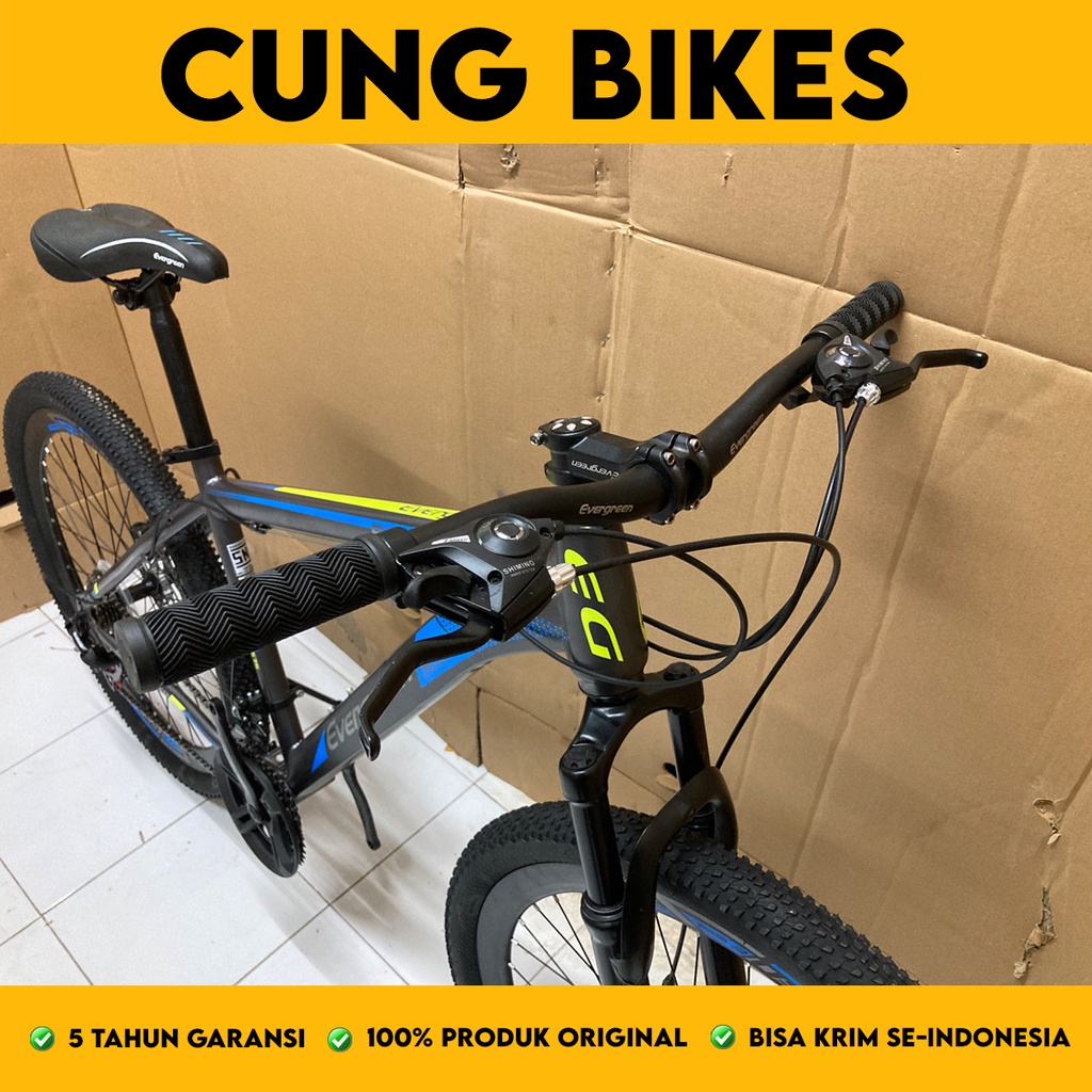 Sepeda gunung MTB 27.5 Inch Evergreen Ranger 575 21 speed Velg Tinggi Double disc brake