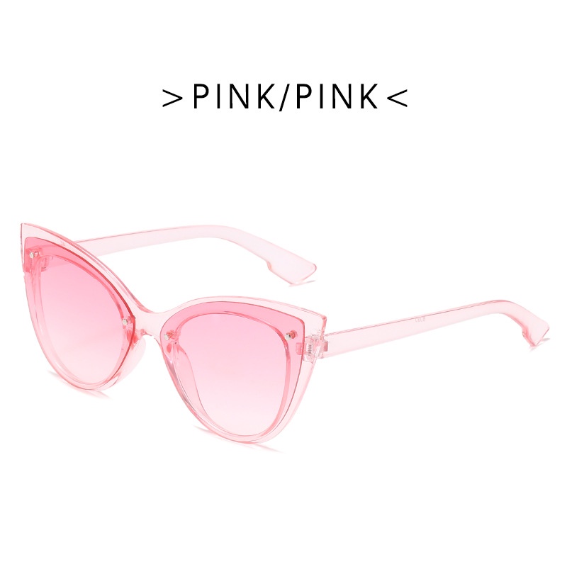 (YUZHU) COD New Fashion Oversized Frame Cat Eye Sunglasses Wanita Tren Eropa dan Amerika INS Kacamata Warna-warni