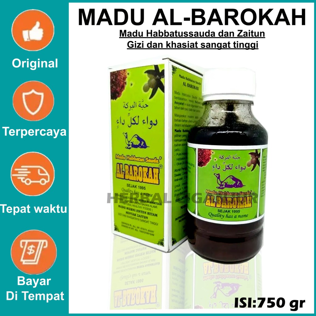 Madu jinten hitam/Habbatusauda Al barokah isi -+ 750 gr