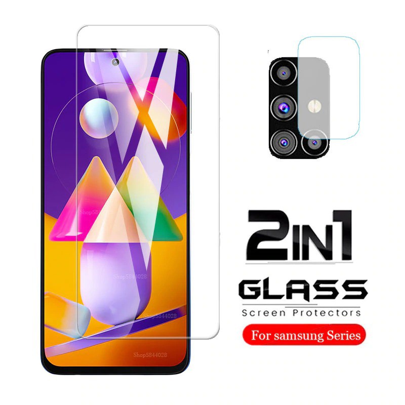 Paket Tempered Glass Samsung M31s Pelindung Layar dan Kamera Belakang Skin Protector Handphone Clear