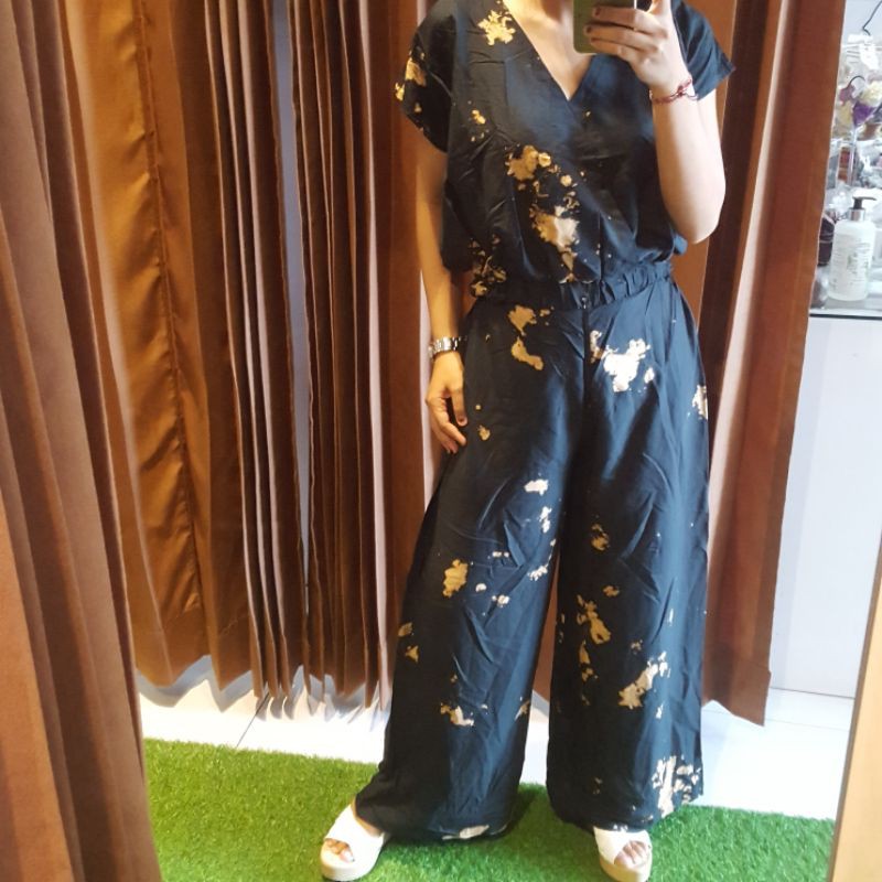 setelan crop tie dye rayon bali premium