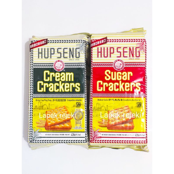 

HUP SENG / Cream Crackers / Sugar Cracker / Biskuit Cap Ping Pong 428 Gram