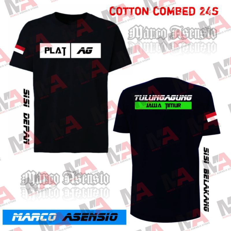 KAOS PREMIUM FASHION PRIA MAUPUN WANITA DESAIN SIMPEL MA6 TULISAN PLAT AG TULUNGAGUNG