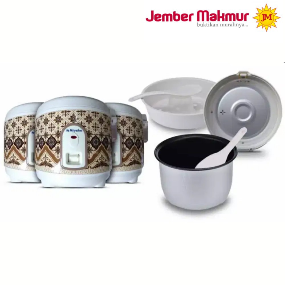 Miyako PSG-607 Rice Cooker Penanak Nasi 0.6 Liter - Batik Cokelat Miyako Rice Cooker PSG 607/ Magic Com PSG607 / Penanak Nasi Mini PSG-607 miyako