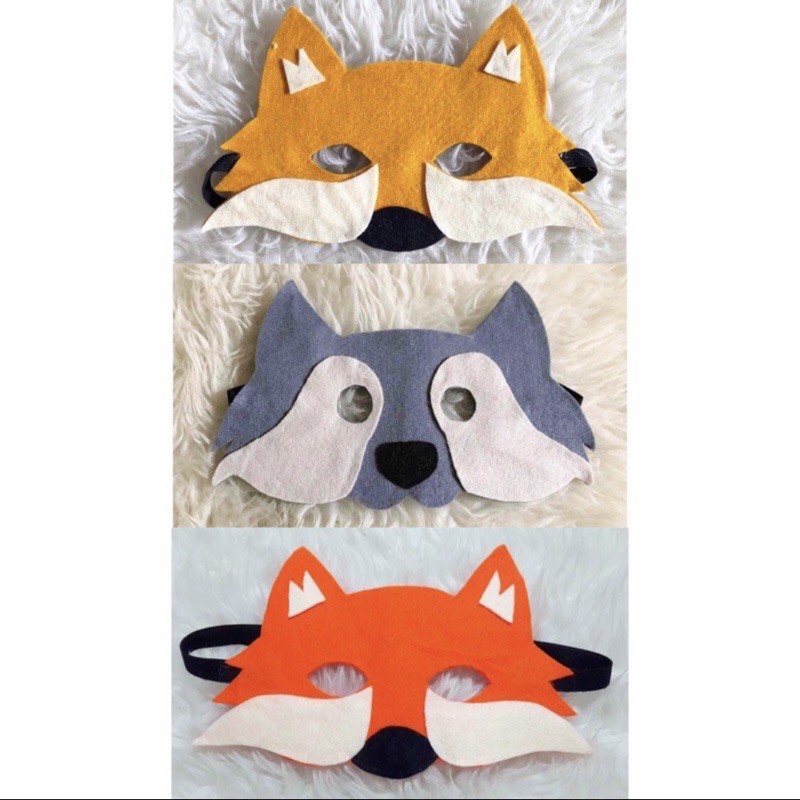 Topeng Serigala Wolf Topeng Rubah Fox Kostum Rubah Bando srigala Bando Rubah Hewan Swiper Cosplay Rubah Cosplay Srigala Kostum Serigala