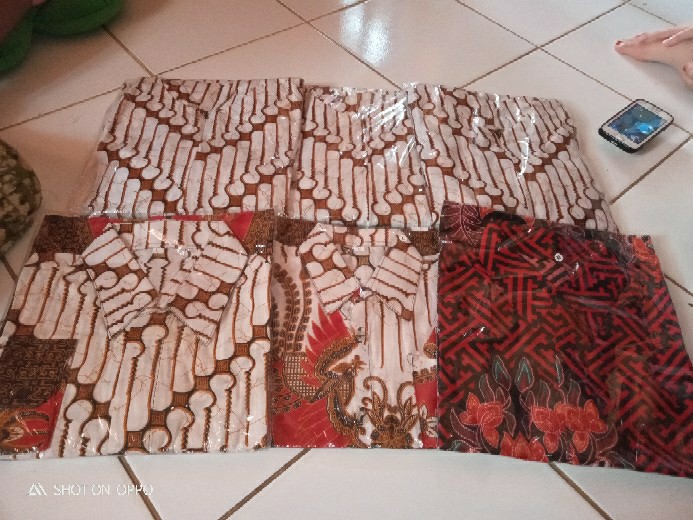 Batik Couple Keluarga Sania Ruffle Ori Ndoro Jowi Dnt Motif Garuda Merah