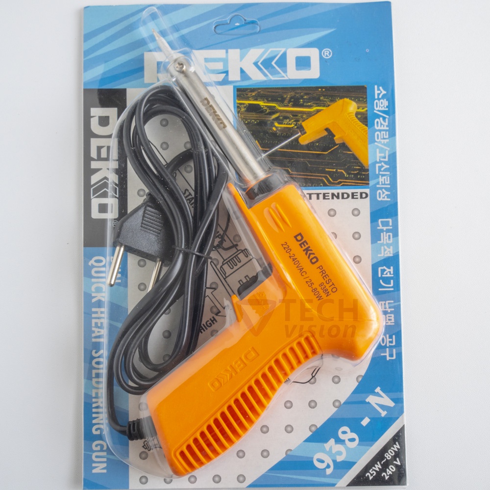 Solder Tembak Gun DEKKO 80Watt Presto 938N 80 Watt Kepala Kecil