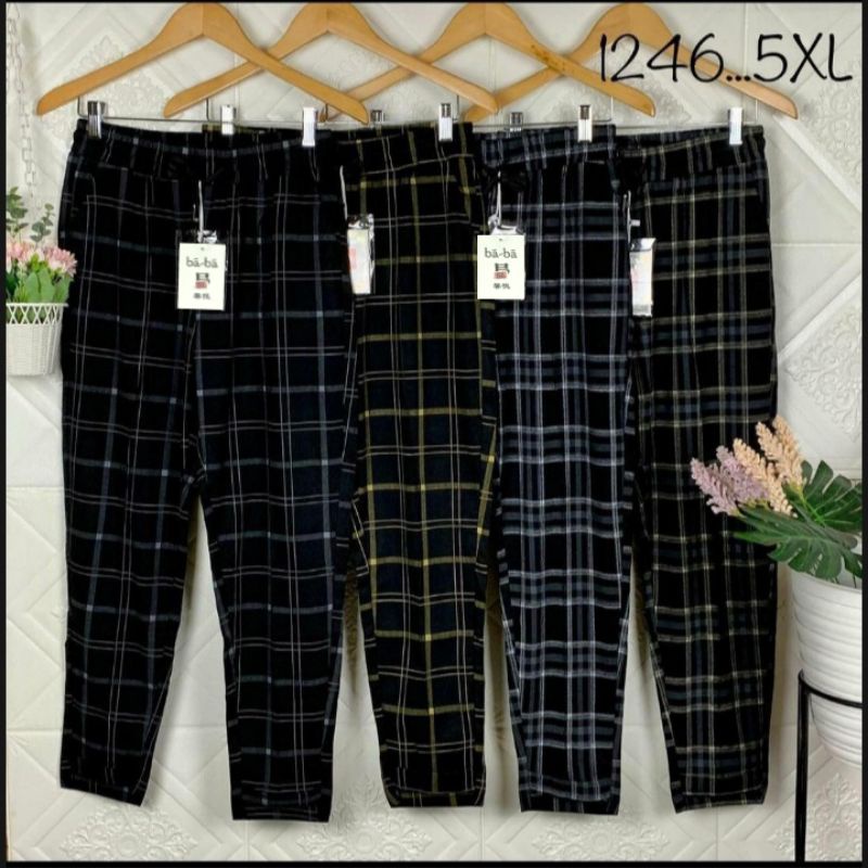 Promo Celana Zara Kotak Import Bahan Stret Full Melar Tebal MOTIF-KT-05  Termurah