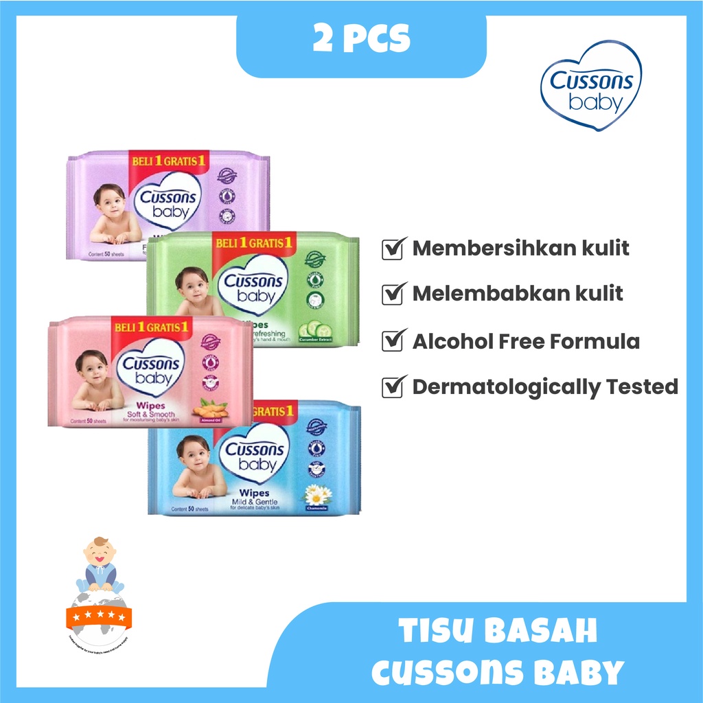 Tisu basah Cussons Baby Wipes (2pcs)