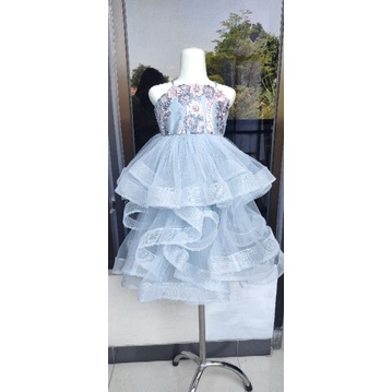 GAUN  ANAK TULE DENIM (COCOK BUAT ULANG TAHUN/PARTY/HADIAH)