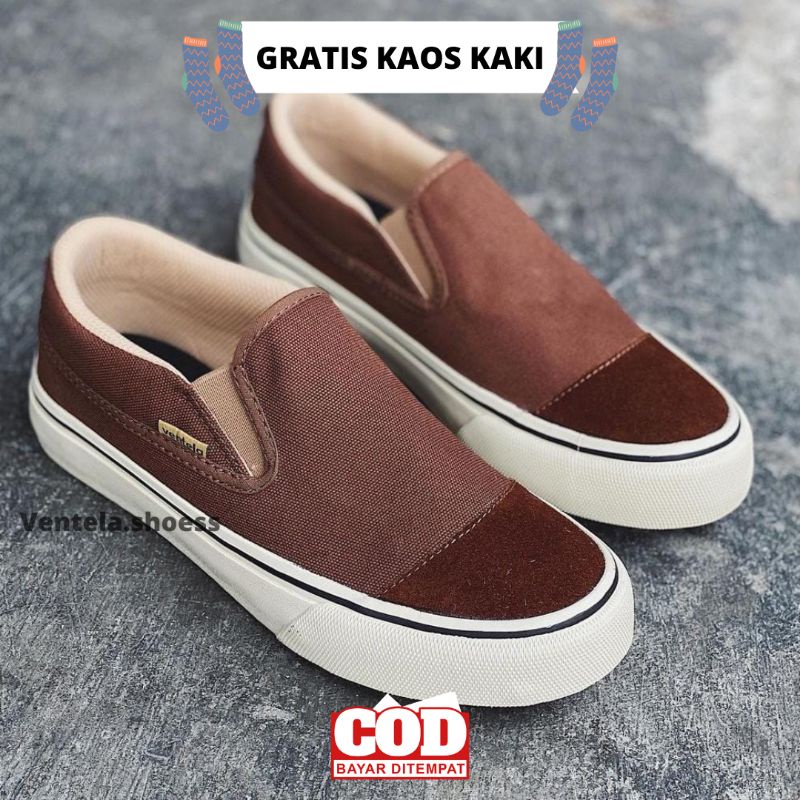 Ventela Slip On Urban Brownise Coklat Original