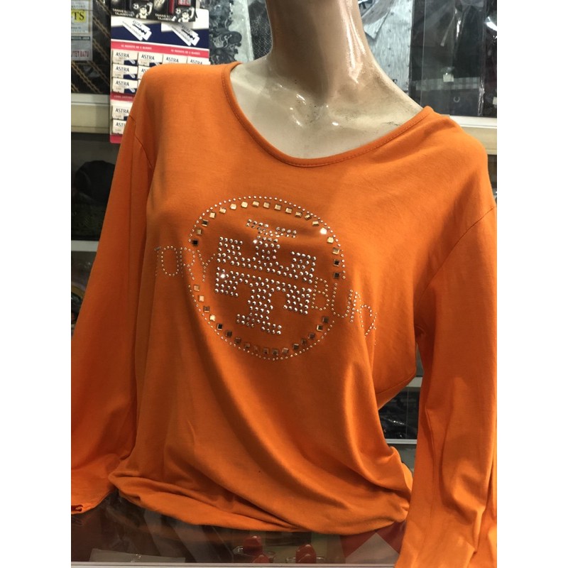 baju atasan tory / baju atasan wanita / blouse wanita / kaos lengan panjang / baju orange