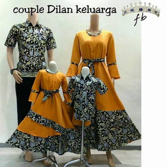 COUPLE FAMILY DILAN - NEW SET FAMILY  -  TERLARIS - COUPLE LEBARAN MASAKINI - Fashion Muslim