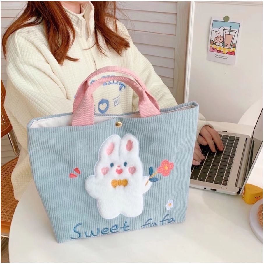 TOTEBAG KANVAS AESTHETIC KARAKTER BERUANG DAN KELINCI LUCU / TOTE BAG WANITA IMPORT QUALITY /  TOTEBAG BESAR ORIGINAL VINTAGE / BIG CANVAS BAG / CUTE TOTEBAG BEAR AND RABBIT / TAS ANAK / TAS JINJING / TAS KANVAS PIKNIK / TAS JALAN-JALAN