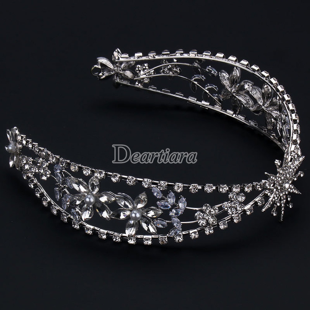 New Luxury Rhinestone Zirconium Stone Hoop Retro Bridal Headdress Headband Crown