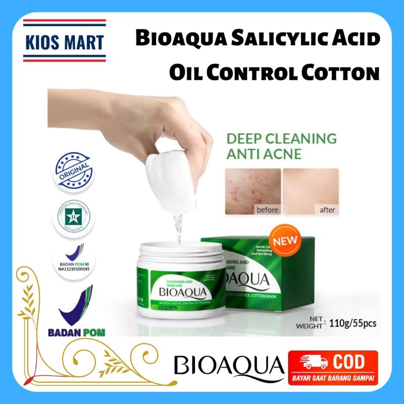 Bioaqua Salicylic Acid Oil Control Cotton Mask 110g/55pcs