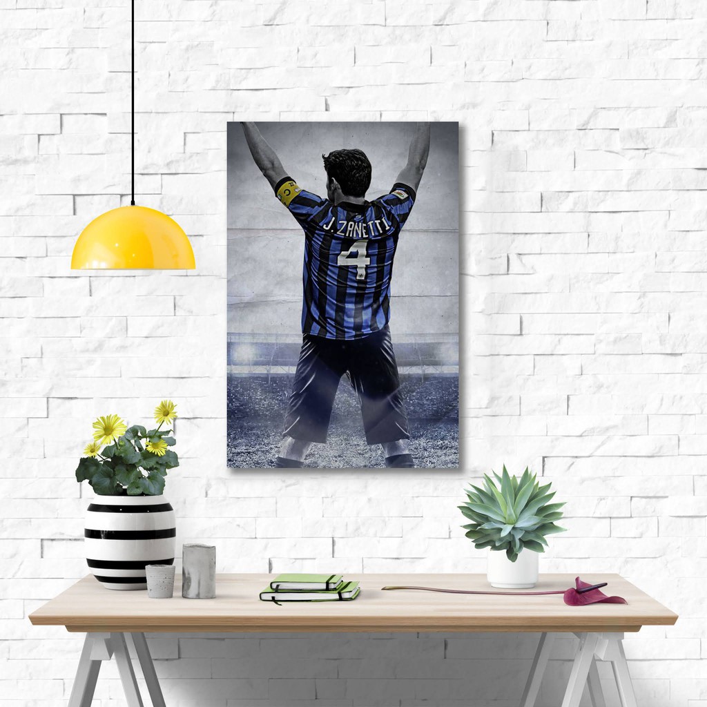 Poster kayu hiasan dinding - Javier Zanetti