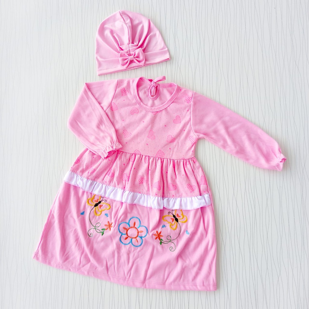 Dress Gamis Baby / Baju Bayi 3-18 Bulan / Setelan Baby / Baby Alicia