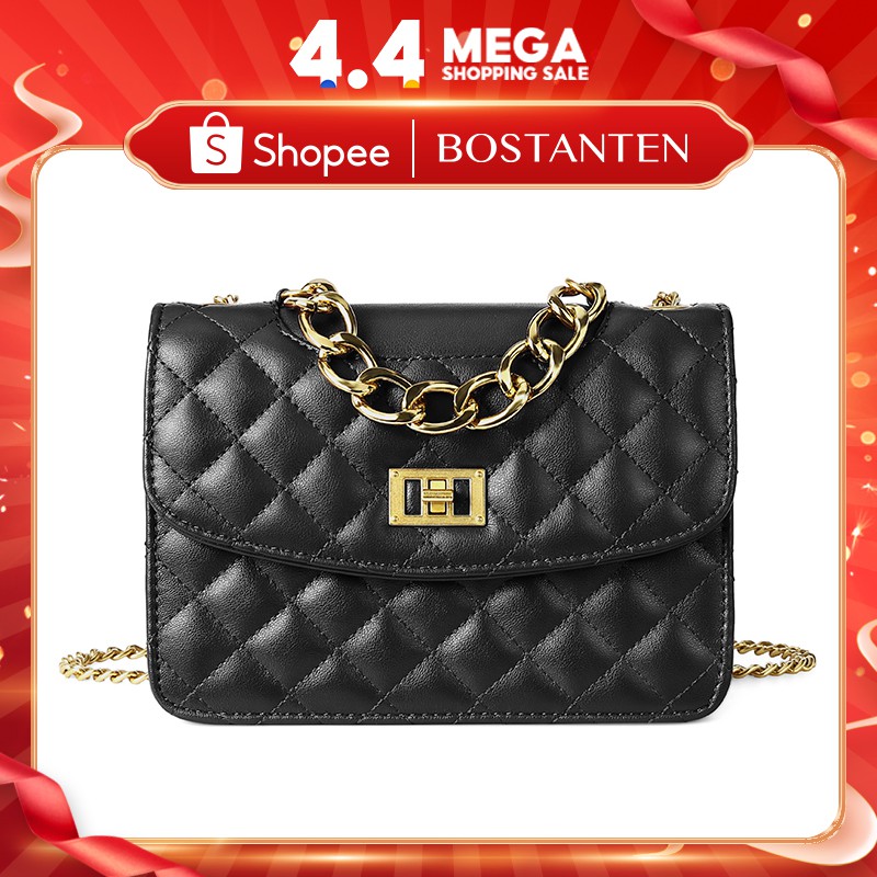 Bostanten wanita tas kulit PU kecil tas crossbody