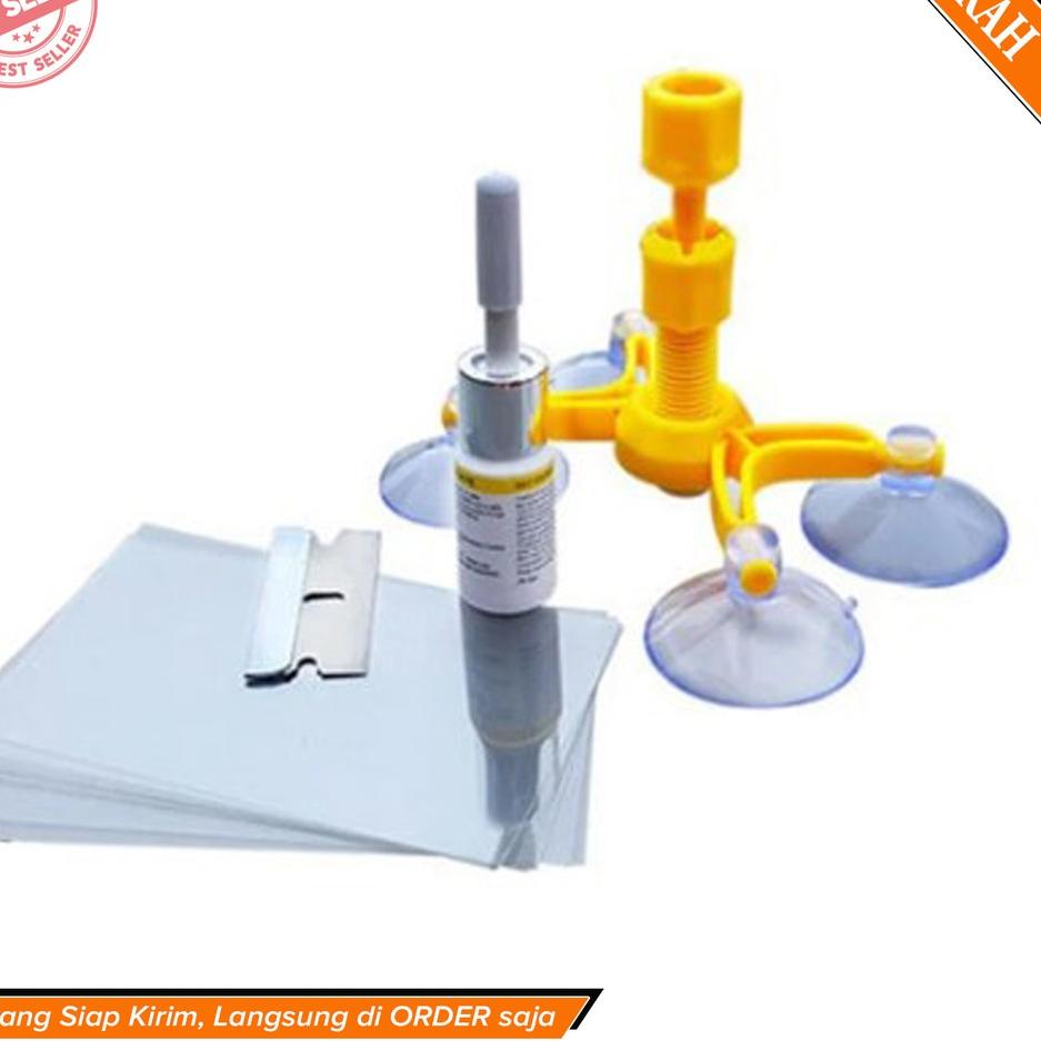 Terbaik.. Lem Perekat Kaca Pecah Penyambung Kaca Retak AJAIB INSTANT ~ Windshield Repair KitCar Crac