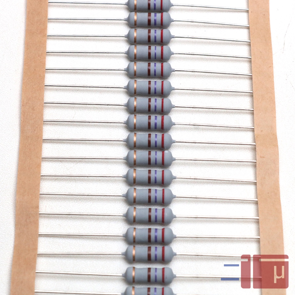 x10 Resistor 270R 270 Ohm 1W Metal Oxide 5% Taiwan Kaki Tembaga