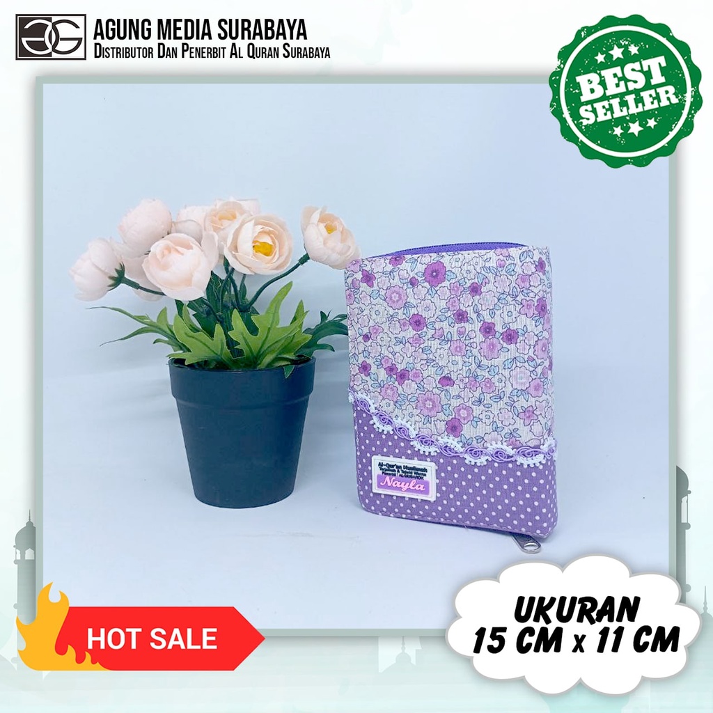 Quran Muslimah Nayla A6 Resleting, Quran Terjemahan Kecil, Alquran Tajwid Warna Lengkap, Quran Mini,